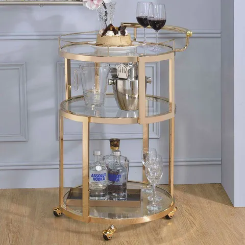 Bar cart Safavieh tròn 3 tầng