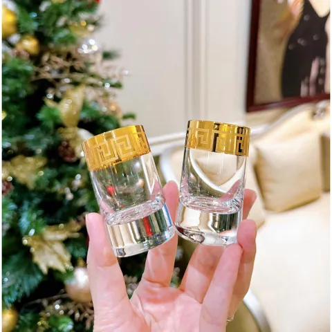 Bộ bình rượu ly mạ vàng 24k