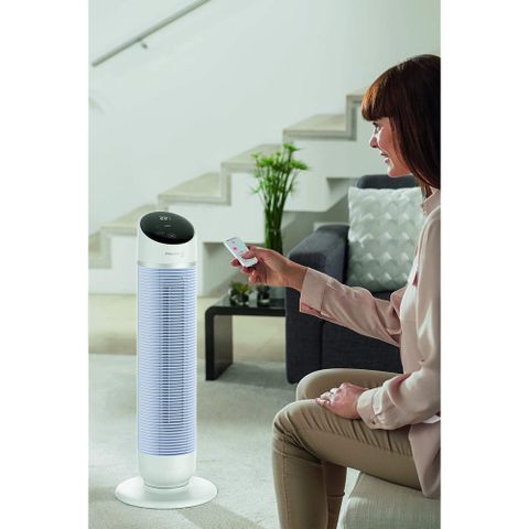 Quạt Tháp Rowenta 3in1 HQ8120 2 Chiều Nóng Lạnh Kèm Lọc Không Khí (Hàng Đức)