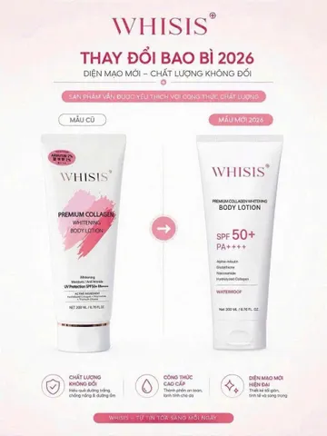 KEM DƯỠNG TRẮNG BODY CHỐNG NẮNG WHISIS 200ml