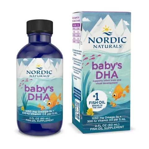 Nordic Baby DHA - Giúp bé thông minh lanh lẹ hơn, phát triển hệ cảm xúc tốt hơn, sản xuất Mỹ