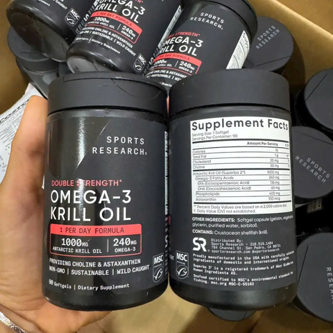 Dầu nhuyễn thể Sports Research Omega-3 Krill Oil 1000mg 90V