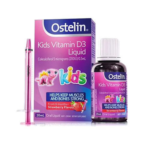 Vitamin D3 Ostelin dạng nước 20ml Liquid cho trẻ từ 6 tháng của Úc
