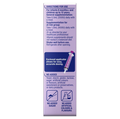 Vitamin D3 Ostelin dạng nước 20ml Liquid cho trẻ từ 6 tháng của Úc