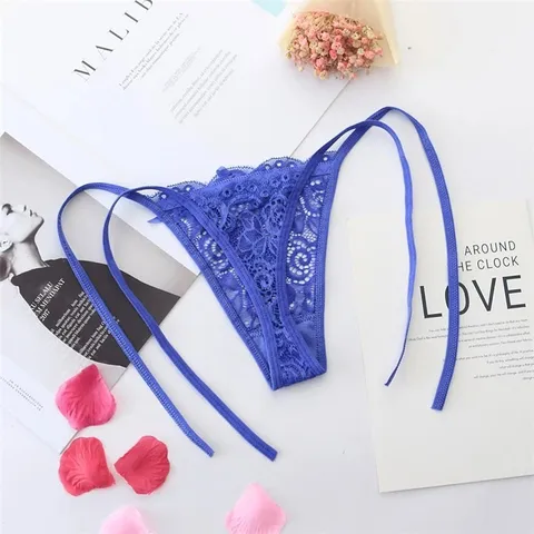 Quần Lót Lọt Khe Quần Chíp Nữ Buộc Dây Hông Sexy Gợi Cảm - T305 Xanh Pha Lê