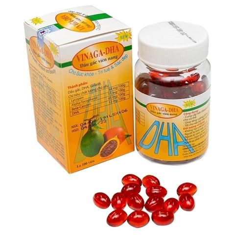Dầu gấc viên nang Vinaga DHA Chai 100 viên