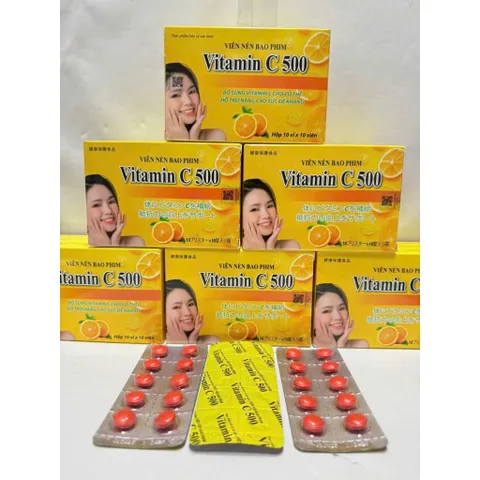 Vitamin C 500mg Hộp 100 viên tăng cường sức đề kháng