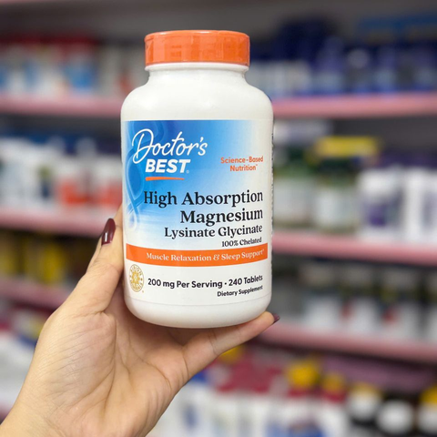 Viên Uống Magnesium Glycinate 240 Viên - Hỗ Trợ Giấc Ngủ, Căng Thẳng và Sức Khỏe Xương Khớp 