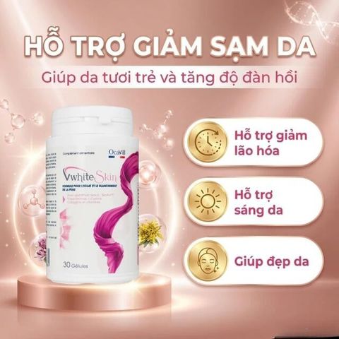 Viên uống giúp đẹp da, giảm sạm da, tăng đàn hồi và độ ẩm cho da VwhiteSkin Ocavill (30 viên)