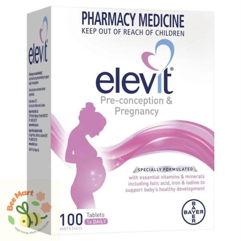 Vitamin Tổng Hợp Dành Cho Bà Bầu Elevit Úc 100 Viên