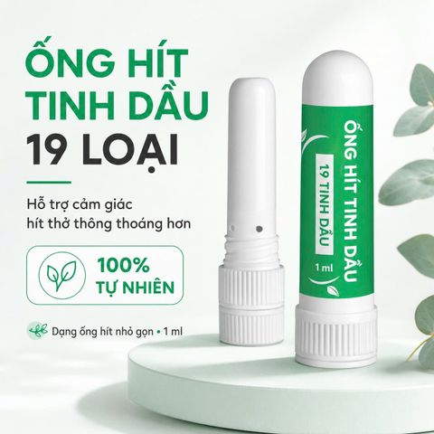 Ống Hít Tinh Dầu Puressentiel Resp OK 1ml, 19 Tinh Dầu, Menthol & Camphor, Từ 7 Tuổi, Made in France