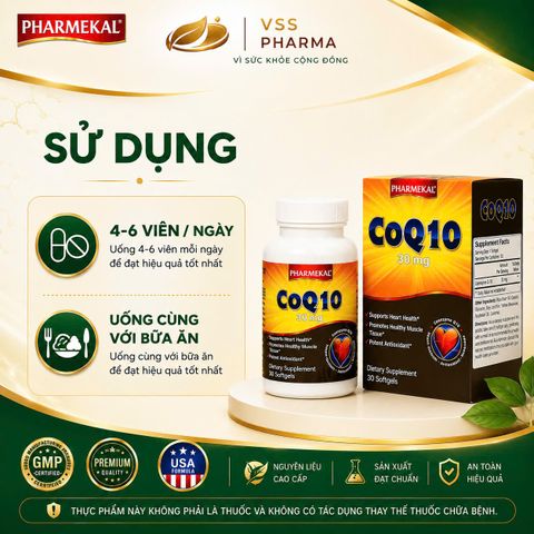 Co- enzym Q10 30MG hộp 30 viên PHARMEKAL – USA