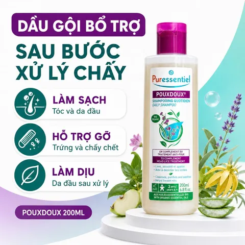 Tinh Chất Diệt Chấy Trứng Chấy Puressentiel 2 trong 1 100ML - Hiệu quả Loại bỏ Chấy và Trứng Chấy, cho Cả Gia Đình
