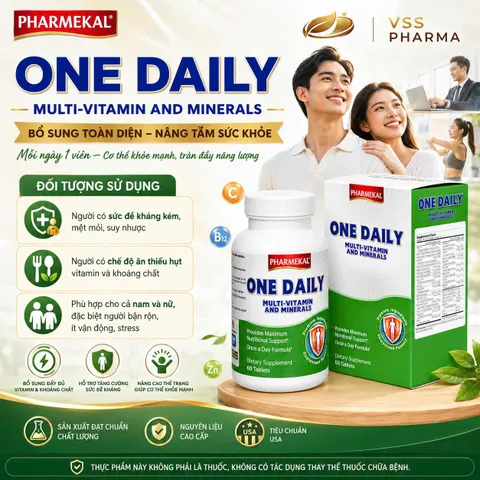 MULTIVITAMIN ONE DAILY HỘP 60 VIÊN - BỔ SUNG VITAMIN, KHOÁNG CHẤT