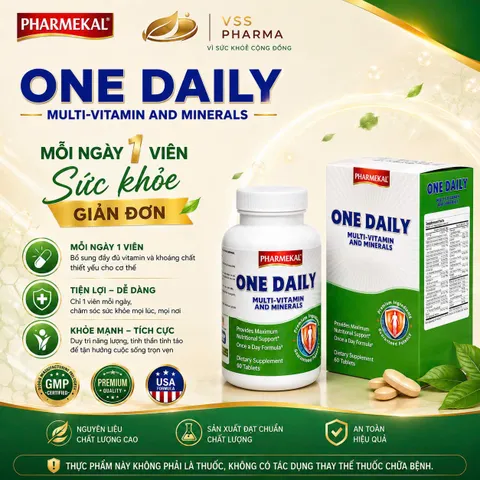 MULTIVITAMIN ONE DAILY HỘP 60 VIÊN - BỔ SUNG VITAMIN, KHOÁNG CHẤT