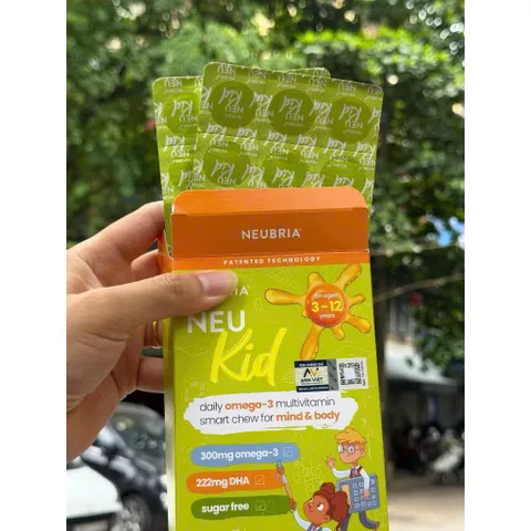 (Có tem) Kẹo Thạch Dẻo Neubria Neu Kid Omega 3 + Multivitamin Chính Hãng Hỗ Trợ Phát Triển Não Bộ, Thị Lực, Bổ Sung Vitamin Cho Bé, Hỗ Trợ Ăn Ngon Nhập Khẩu Anh Quốc