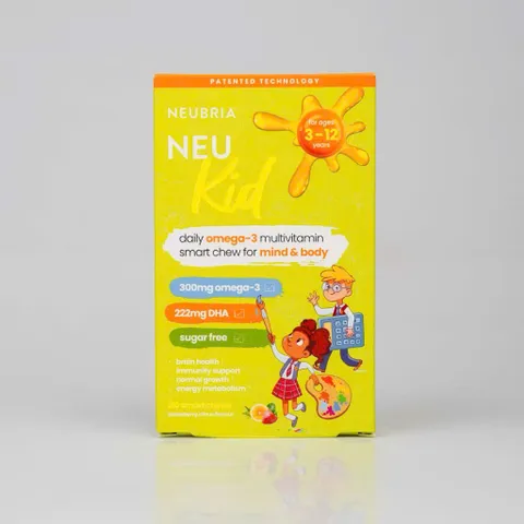 (Có tem) Kẹo Thạch Dẻo Neubria Neu Kid Omega 3 + Multivitamin Chính Hãng Hỗ Trợ Phát Triển Não Bộ, Thị Lực, Bổ Sung Vitamin Cho Bé, Hỗ Trợ Ăn Ngon Nhập Khẩu Anh Quốc