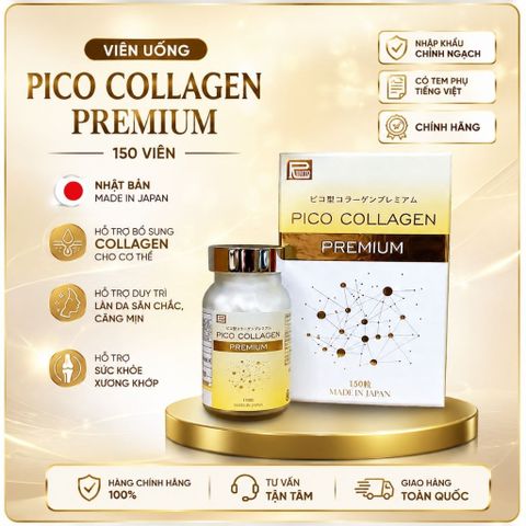 PICO COLLAGEN PREMIUM 150 Viên Nhật Bản – Bổ Sung Collagen Hỗ Trợ Da Săn Chắc, Căng Mịn