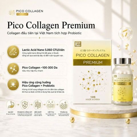 PICO COLLAGEN PREMIUM 150 Viên Nhật Bản – Bổ Sung Collagen Hỗ Trợ Da Săn Chắc, Căng Mịn