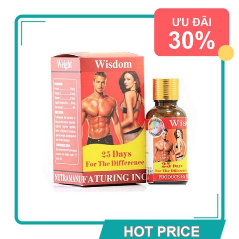Hàng Chuẩn Viên Uống Wisdom Weight Tăng Cân Hiệu Quả - Sự Lựa Chọn Tốt