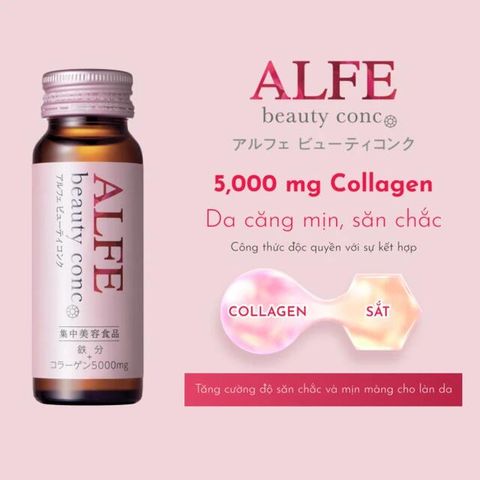 Nước uống bổ sung collagen Alfe Beauty Conc Taisho (10 chai x 50ml)