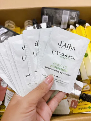 [Mini Gói 3ml]  - Sample Kem Chống Nắng d'Alba ToneUp (dalba) - Xanh Lá