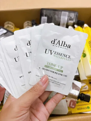 [Mini Gói 3ml]  - Sample Kem Chống Nắng d'Alba ToneUp (dalba) - Xanh Lá