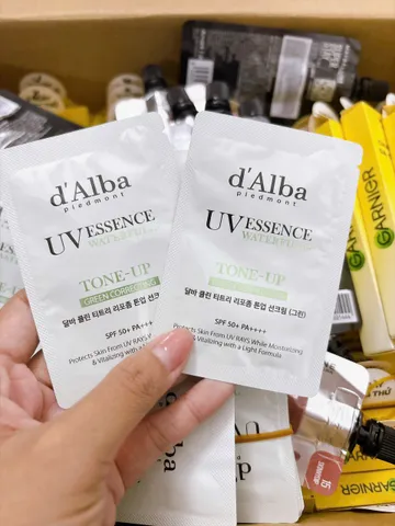 [Mini Gói 3ml]  - Sample Kem Chống Nắng d'Alba ToneUp (dalba) - Xanh Lá