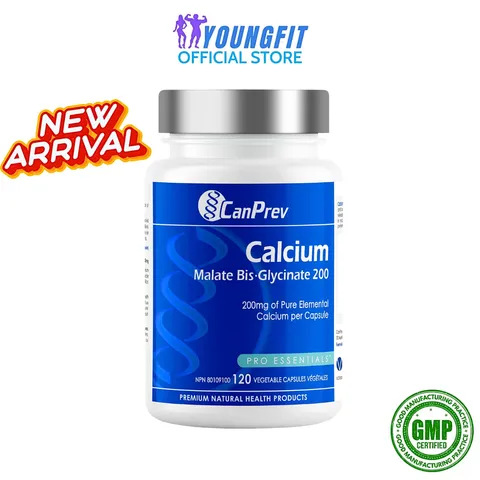 Viên Uống Bổ Sung Canxi Hữu Cơ Calcium Malate Bis Glycinate CanPrev Nhập Canada Tăng Cường Sức Khỏe Xương Khớp (Hộp120 viên) - YoungFit