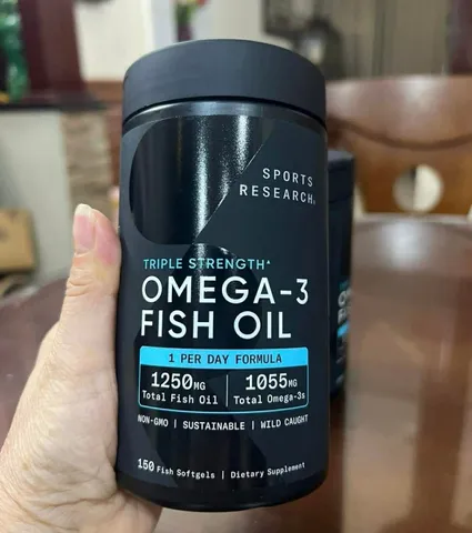Viên Dầu cá Sports Research Omega-3- 150 viên - Bổ sung Omega-3 cho sức khỏe tim mạch và não bộ 1976