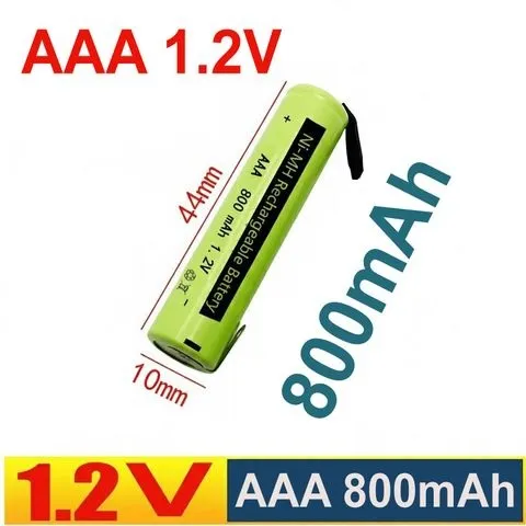 PIN AAA 1.2V 800mAh NiMH/NiCd HÀN NIKEN 2 ĐẦU