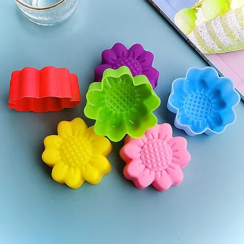 Bộ 10 khuôn rau câu silicone hoa hướng dương 3 lớp – Mã 1163