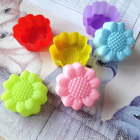 Bộ 10 khuôn rau câu silicone hoa hướng dương 3 lớp – Mã 1163