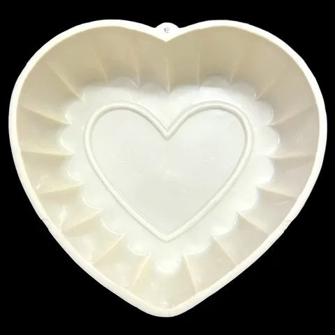 Khuôn làm bánh, rau câu trái tim đôi viền hoa – Loại 20 cm – Mã số 1938 790393