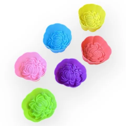 Bộ 10 khuôn silicon 3 lớp làm bánh, rau câu, bánh bông lan, bánh da lợn hoa cúc mâm xôi – Mã số 1180 790418