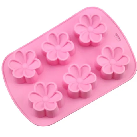 Khuôn rau câu silicone 6 hoa mai – Mã 1482