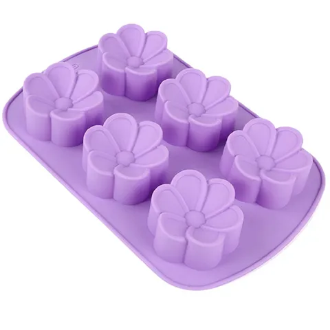 Khuôn rau câu silicone 6 hoa mai – Mã 1482