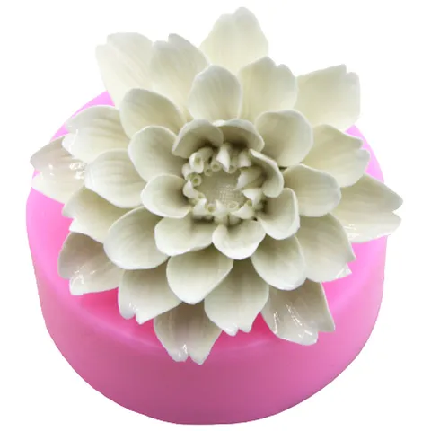 Khuôn silicone làm rau câu hoa cúc 3 tầng đại đóa - Loại 11 cm - Mã 1384