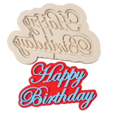 Khuôn silicon làm bánh, rau câu, socola sinh nhật Happy Birthday - Mã số 1129 790599