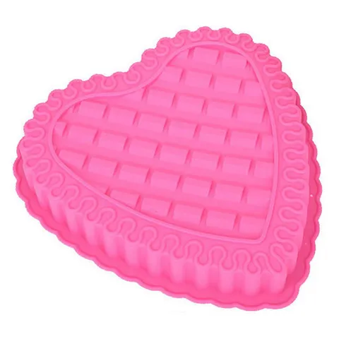 Khuôn silicone làm bánh, rau câu trái tim đan xen - Loại 24 cm – Mã 1105