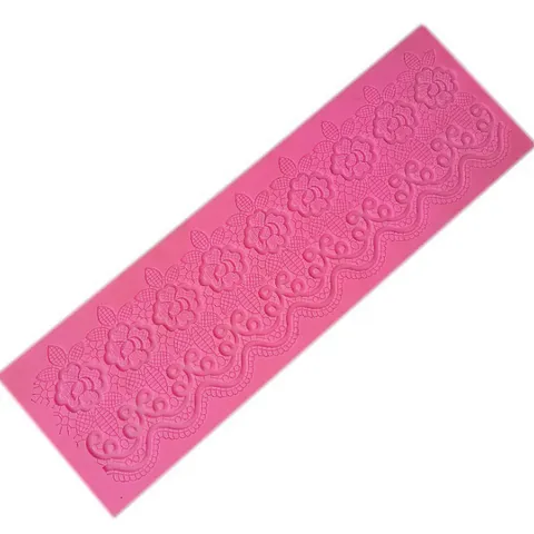 Khuôn silicon làm viền bánh, rau câu, fondant hoa hồng kiểu - Mã số 1441 790614