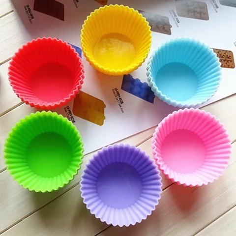 Bộ 10 khuôn rau câu silicone hình tròn Cupcake 3 lớp – Mã 1133