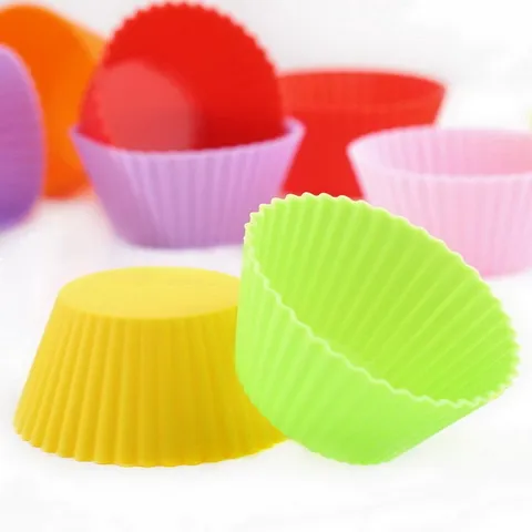 Bộ 10 khuôn rau câu silicone hình tròn Cupcake 3 lớp – Mã 1133