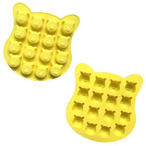 Khuôn silicone làm rau câu, socola 16 hình Gấu Pooh – Mã 1453