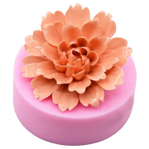 Khuôn rau câu silicon hoa mẫu đơn tầng - Kích thước 11 cm - Mã số 1353