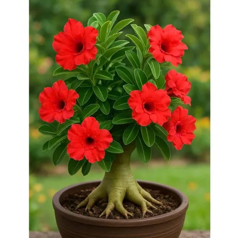 Hạt giống hoa sứ Thái Lan 5 cánh màu đỏ - Bịch 10 hạt – Mã số 2029