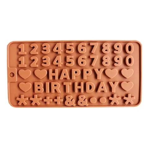 Khuôn rau câu silicone Happy Birthday - Mã 1297