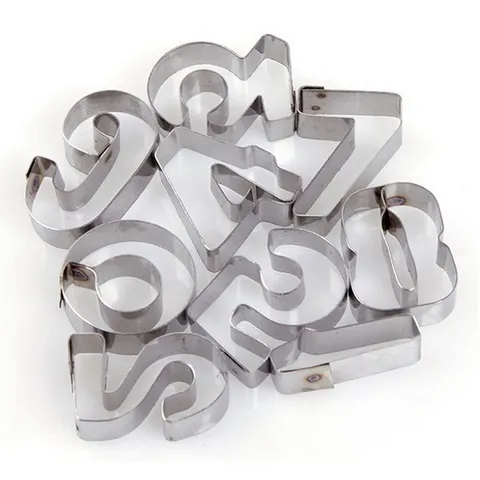 Bộ khuôn 9 số từ 0 đến 9 - Khuôn làm bánh cookie, cutter, fondant - Mã 1307