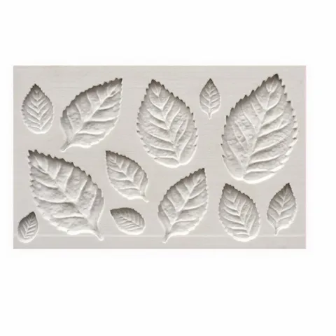 Khuôn rau câu silicone 12 lá hoa hồng lớn, nhỏ - Mã 1089