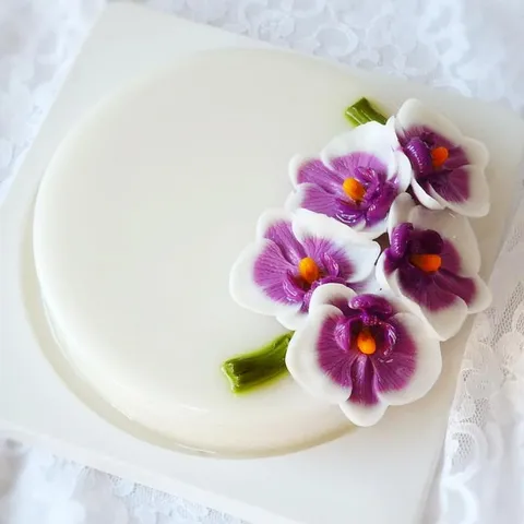 Khuôn silicone làm bánh, rau câu, socola hoa lan hồ điệp - Loại 8 cm - Mã 1688